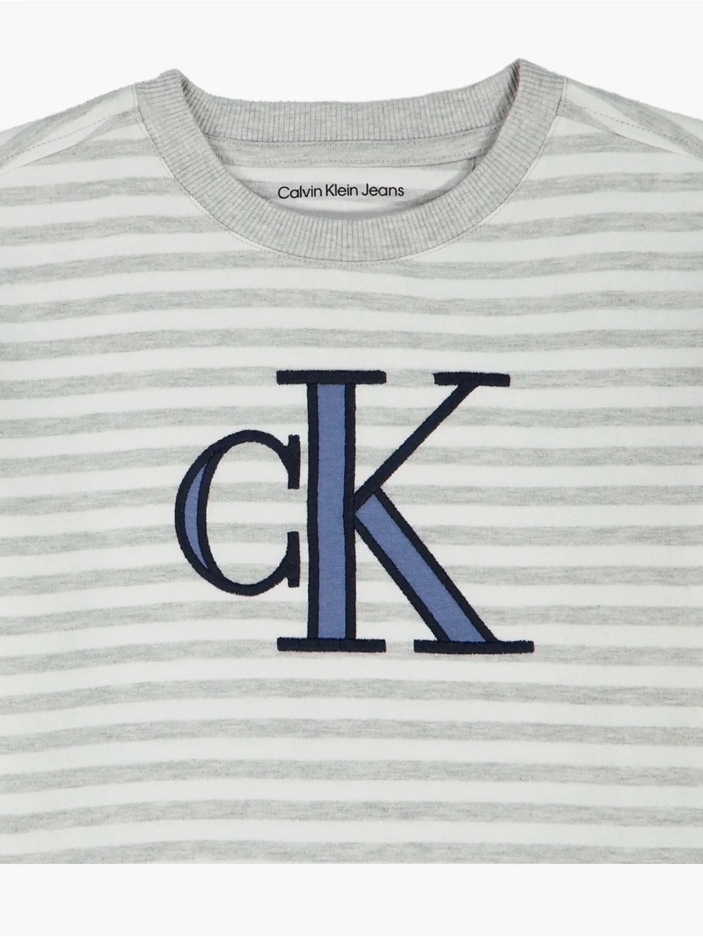 Calvin Klein Gray Striped Kids Set - cK Logo